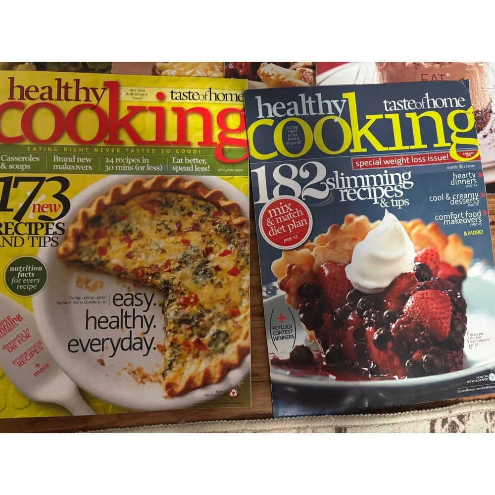 Taste of Home Healthy Cooking Light‎ & Tasty Magazine Lot 18 Issues 2004-2009